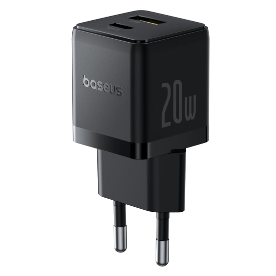 Baseus Palm ładowarka sieciowa 20 W USB-C USB-A czarna