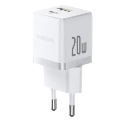 Baseus Palm ładowarka sieciowa 20W USB-C USB-A biała — wariant produktu marki Baseus, kolor biały, moc do 20W.