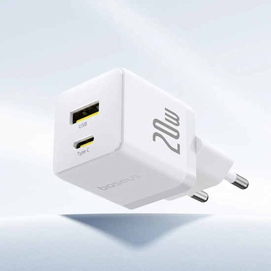 Ładowarka sieciowa Palm 20W USB-C USB-A - biała