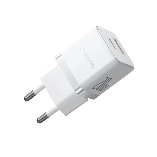 Baseus Palm ładowarka sieciowa 20 W USB-C USB-A biała