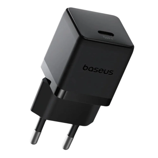 Baseus Palm ładowarka sieciowa 20W USB-C USB-A czarna — wariant produktu marki Baseus, kolor czarny, moc do 20W.