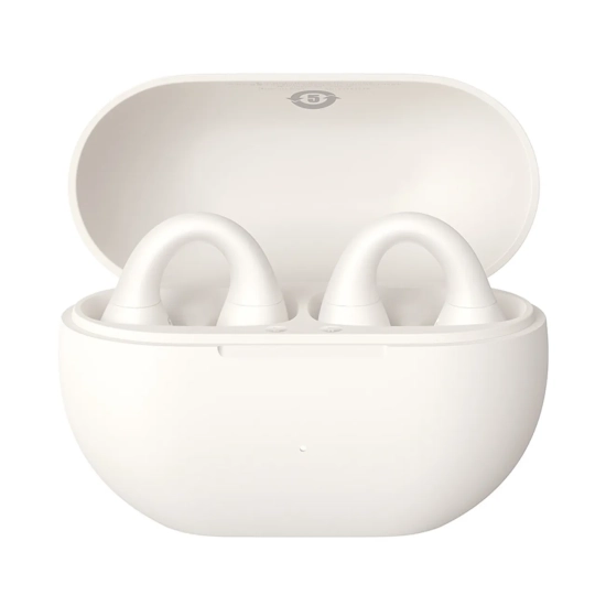 Baseus Słuchawki Bass 15 Clip OWS Bluetooth 5.4 białe + kabel USB-C
