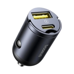 Baseus PD Mini Tiny Star ładowarka samochodowa 30W USB-C USB-A czarna — wariant produktu marki Baseus, kolor czarny, moc