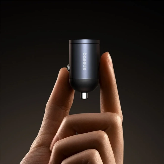 Ładowarka samochodowa USB-A USB-C 30W - czarna