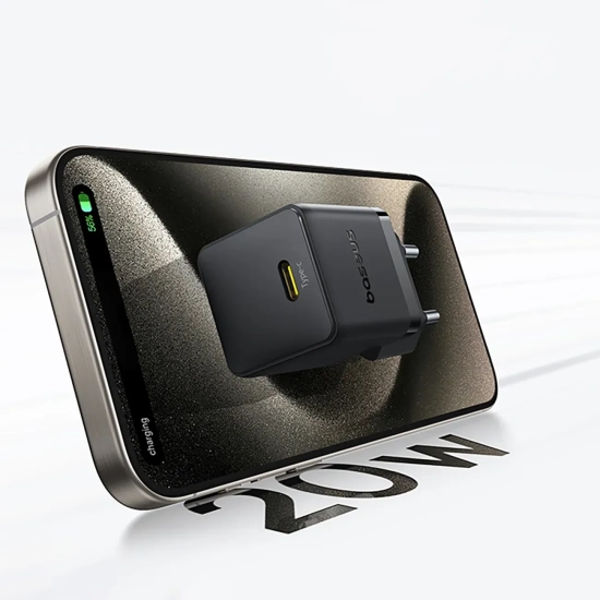 Ładowarka sieciowa Palm 1C 20W z kablem USB-C 60W 1m - czarna