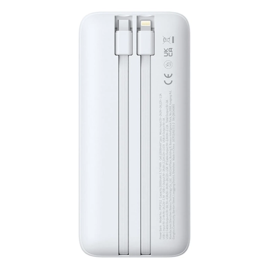Baseus Powerbank LiPow 20000 mAh 22,5 W biały