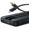 Powerbank 10000mAh 22.5W z wyświetlaczem kablami USB-C iPhone Lightning