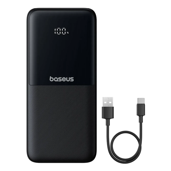 Powerbank 10000mAh 22.5W z wyświetlaczem kablami USB-C iPhone Lightning