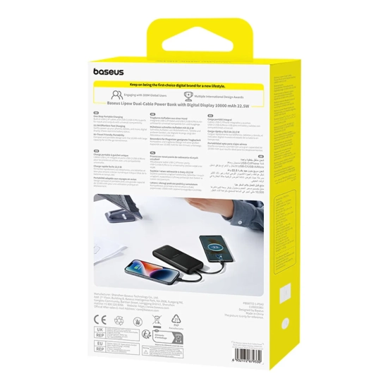 Baseus Lipow powerbank 10000 mAh 22.5 W czarny