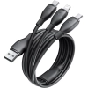 Baseus Kabel P10376303121-01 USB-A–Micro USB/Lightning/USB-C 0,8 m czarny