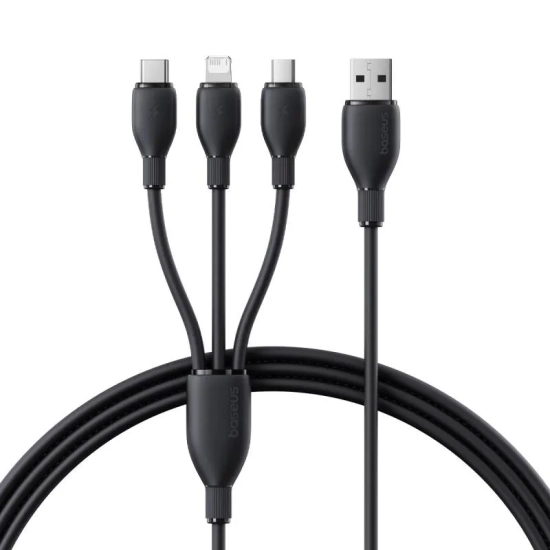Kabel Baseus P10376303121-01 USB-A–Micro USB/Lightning/USB-C 0,8 m czarny – produkt w dokładnym wariancie wskazanym kode