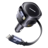 Baseus Enjoyment Max ładowarka samochodowa 90 W zwijany kabel czarna