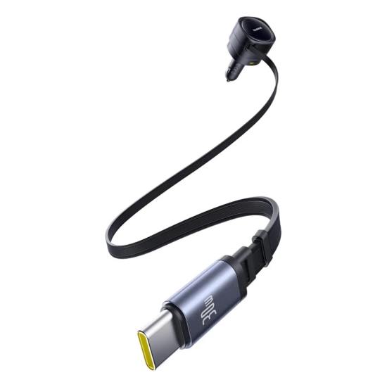 Ładowarka samochodowa USB-C z kablem USB-C iPhone Lightning 90W - czarna