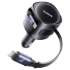 Ładowarka samochodowa ze zwijanymi kablami USB-C iPhone Lightning 60W