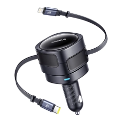 Główne zdjęcie produktu: Ładowarka samochodowa Baseus Enjoyment Max 60 W USB-C Lightning.