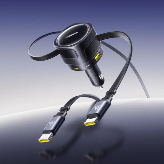 Baseus Ładowarka samochodowa Enjoyment Max 90 W USB-C USB-A