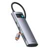 Hub USB-C Baseus Metal Gleam 7w1 HDMI 4K 60 Hz szary