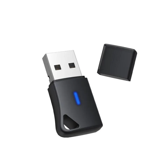 Czarny kompaktowy adapter Baseus Encok BA04+ z wtykiem USB-A.