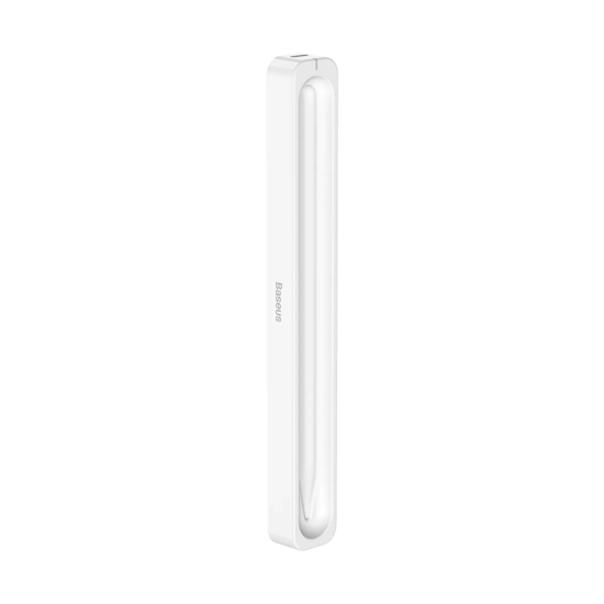 Białe etui ładujące Baseus Smooth Writing wraz z krótkim przewodem USB-C.
