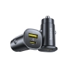 Ładowarka samochodowa USB-C USB-A 30W - czarna