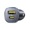 Baseus GoTrip ładowarka samochodowa 30 W USB-C USB-A czarna