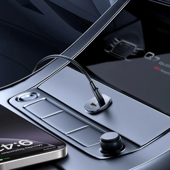 Ładowarka samochodowa 2 x USB-C 30W - czarna