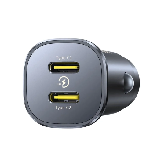 Baseus GoTrip ładowarka samochodowa 30 W 2x USB-C czarna