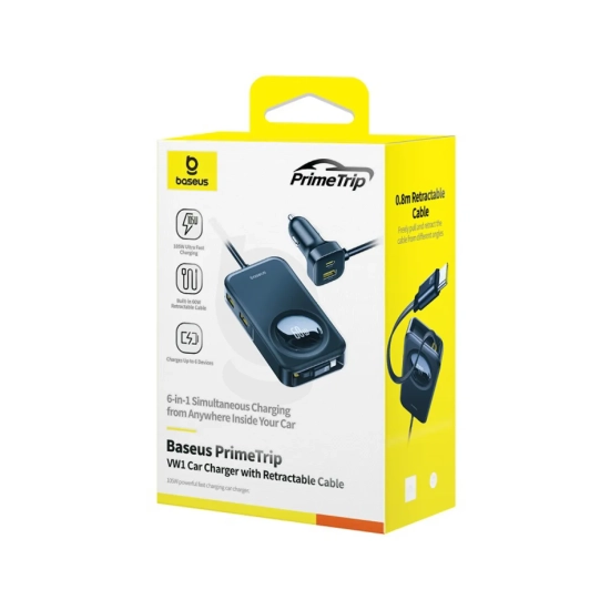 Baseus Ładowarka samochodowa PrimeTrip VW1 60 W czarna