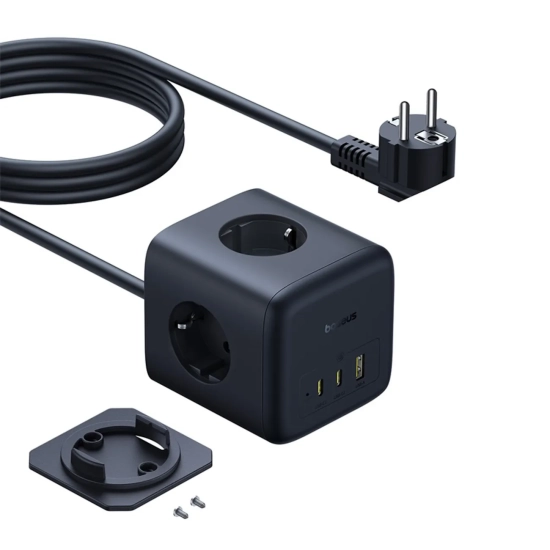 Baseus Listwa zasilająca EnerFill FA11 67 W 3x gniazdo EU 1,5 m