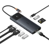 Hub USB-C Baseus Metal Gleam II 10w1 HDMI RJ45 szary