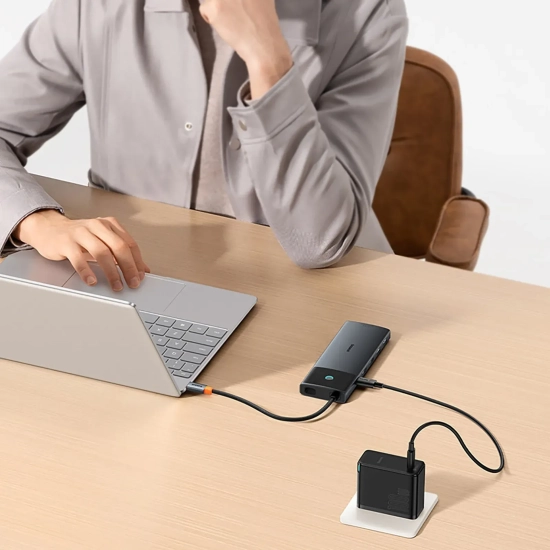 Hub USB-C Baseus Metal Gleam II 10w1 HDMI RJ45 szary