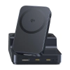 Stacja ładująca 6w1 bezprzewodowa USB-A USB-C 2x gniazdo AC 67W - czarna
