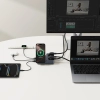 Stacja ładująca 6w1 bezprzewodowa USB-A USB-C 2x gniazdo AC 67W - czarna