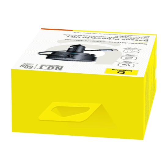 Baseus PrimeTrip VR1 ładowarka samochodowa 60 W zwijany kabel czarna