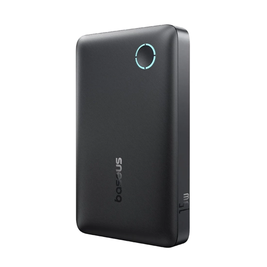 Powerbank 10000mAh 15W EnerFill FP11 z kablem USB-C 20V 3A 30cm - czarny
