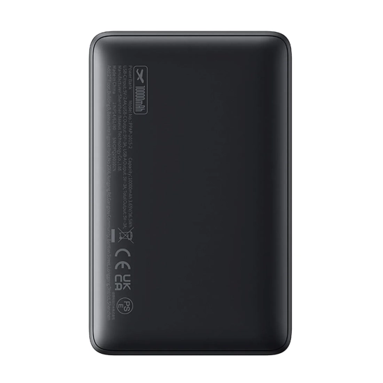 Powerbank 10000mAh 15W EnerFill FP11 z kablem USB-C 20V 3A 30cm - czarny