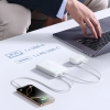 Powerbank 10000mAh 15W EnerFill FP11 z kablem USB-C 30cm - biały
