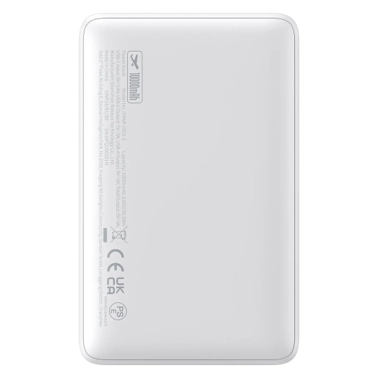 Powerbank 10000mAh 15W EnerFill FP11 z kablem USB-C 30cm - biały