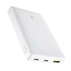 Powerbank 10000mAh 22.5W EnerFill FP21 USB-A USB-C z kablem USB-C - biały