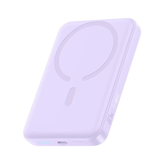 Powerbank indukcyjny 10000mAh 22.5W MagSafe z kablem USB-C 20V/3A 0.3m