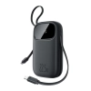 Powerbank 10000mAh 22.5W z wyświetlaczem kablami USB-C iPhone Lightning