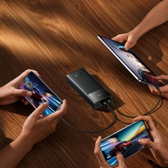 Baseus powerbank 30000mAh 22.5W czarny — wariant produktu marki Baseus, kolor czarny, pojemność 30000mAh, moc do 22.5W.