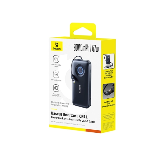 Baseus Powerbank EnerCore CR11 20000 mAh 67 W czarny