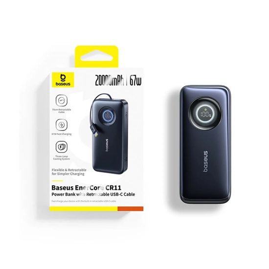 Baseus Powerbank EnerCore CR11 20000 mAh 67 W czarny