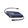 Powerbank 20000mAh 100W ze zwijanymi kablami USB-C - czarny