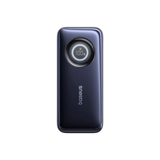 Powerbank 20000mAh 100W ze zwijanymi kablami USB-C - czarny