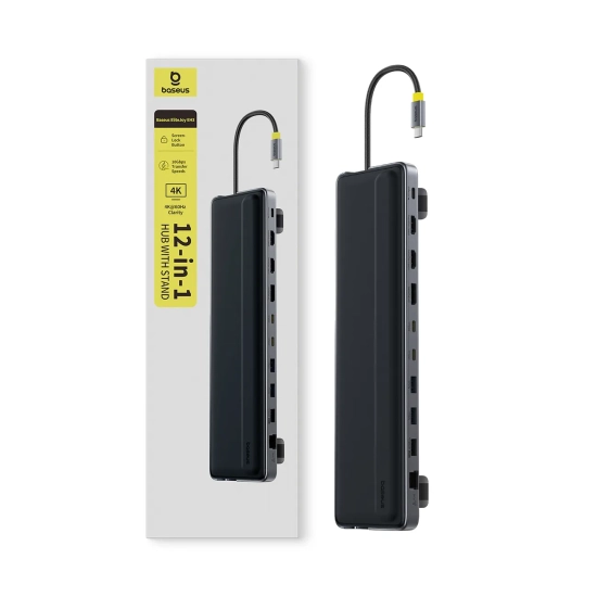 Baseus Stacja dokująca EliteJoy EH3 12w1 USB-C szara