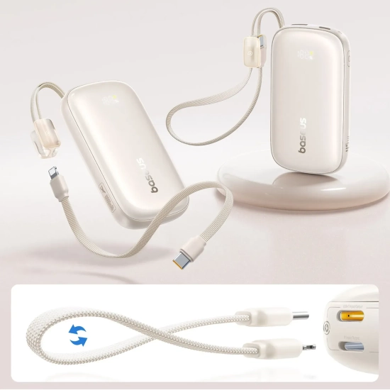 Powerbank 10000mAh 45W FC21 Qpow 3 Ultra z wyświetlaczem kablem USB-C