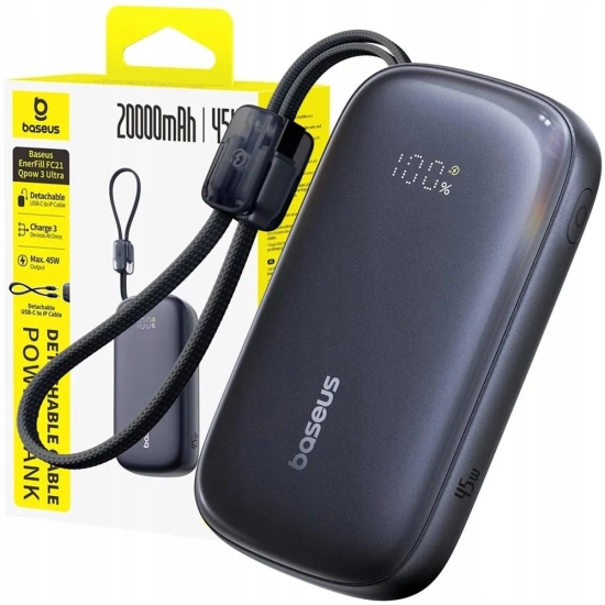 Baseus EnerFill FC21 QPow3 Ultra powerbank 20000 mAh 22.5 W czarny