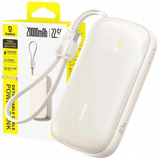 Baseus EnerFill FC21 QPow3 Ultra powerbank 20000 mAh 22.5 W beżowy